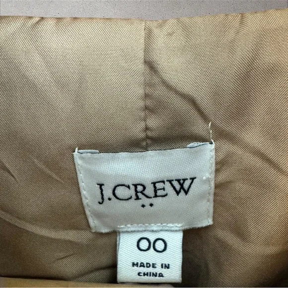 J. Crew Wool Blend Cocoon Coat Sandstone Beige‎ Stadium Cloth Sz 00 - Picture 3 of 6